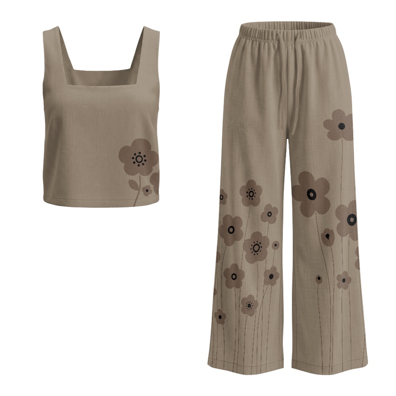 INSTANTARTS Set gilet in lino  - Linen Pant Wide recensione e prezzo