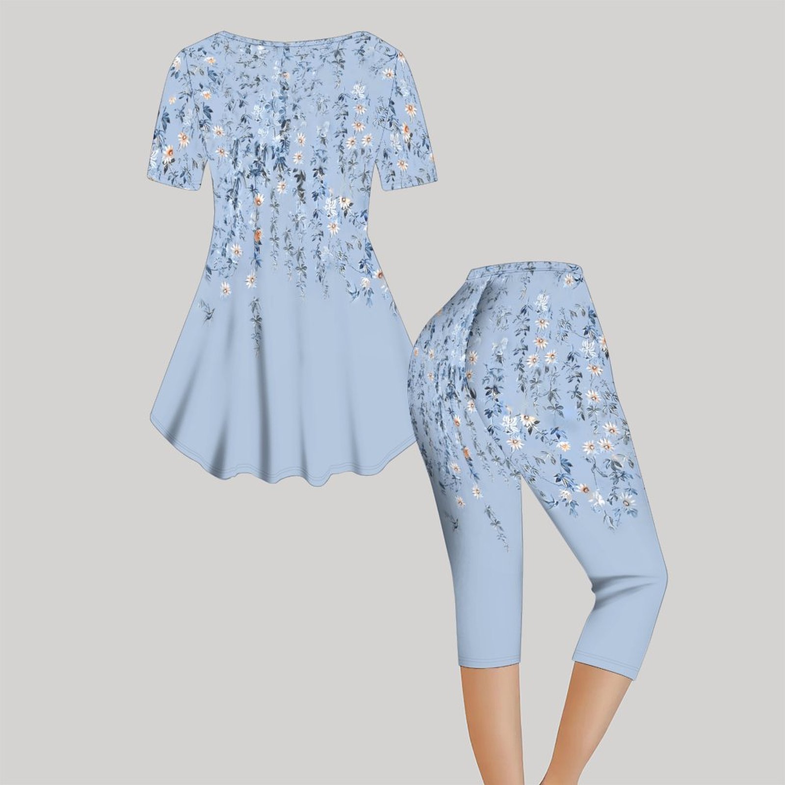 Set Due Pezzi Vintage con Stam - Romper Floral Print recensione e prezzo